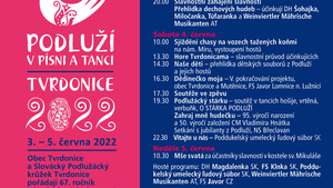 Obec Tvrdonice a Slovácký Podlužácký krůžek Tvrdonice pořádají 67. ročník národopisných slavností